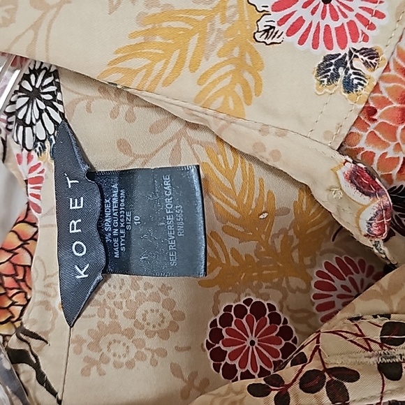 KORET 2pc Cotton Jacket Capri Set Sz 10 Spring Summer - Picture 3 of 7